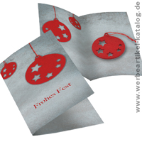 Bedruckte Weihnachtskarte: Weihnachtskugel Bedruckte Weihnachtskarte: Weihnachtskugel